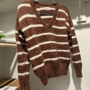 M long sleeve polyester, striped sweater
